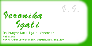 veronika igali business card